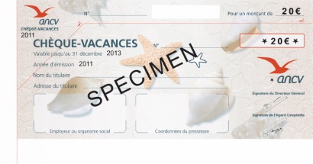 Chèques vacances 2011