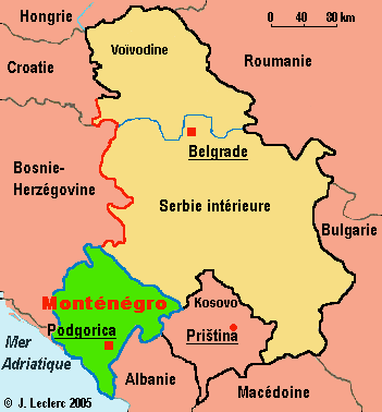 Carte Monténégro